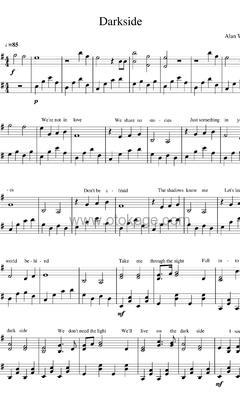 Alan Walker,Au/Ra《Darkside钢琴谱》G调_旋律深刻动人