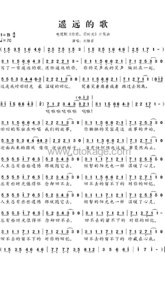 刘惜君《遥远的歌钢琴谱》B调_旋律空灵飘逸