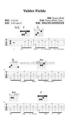 Tamas Wells《Valder Fields吉他谱》A调_完美和声编排