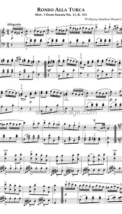 中国交响乐团《莫扎特：土耳其进行曲钢琴谱》C调_旋律如梦似幻