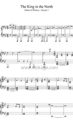 Ramin Djawadi《King Of The North钢琴谱》降B调_节奏张弛有度