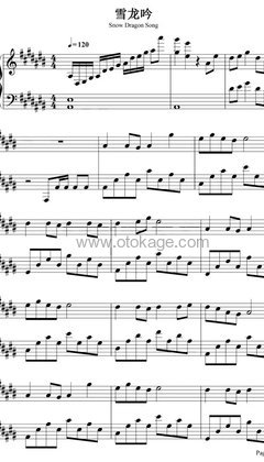 张杰《雪龙吟钢琴谱》升C调_旋律感人至极