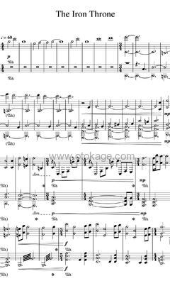Ramin Djawadi《The Iron Throne钢琴谱》降E调_完美节奏编排