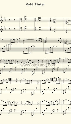 July《Cold Winter钢琴谱》降E调_节奏轻柔优美