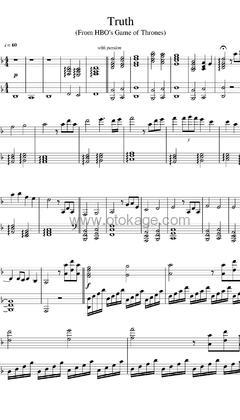 Ramin Djawadi《Truth钢琴谱》F调_旋律丝滑流畅