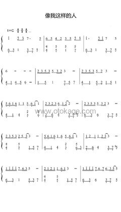 毛不易《像我这样的人钢琴谱》C调_音色温馨柔和