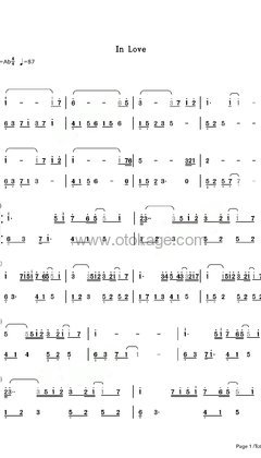 July《In Love钢琴谱》降A调_节奏优美迷人