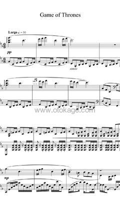 Ramin Djawadi《Game Of Thrones钢琴谱》降E调_旋律沁人心脾