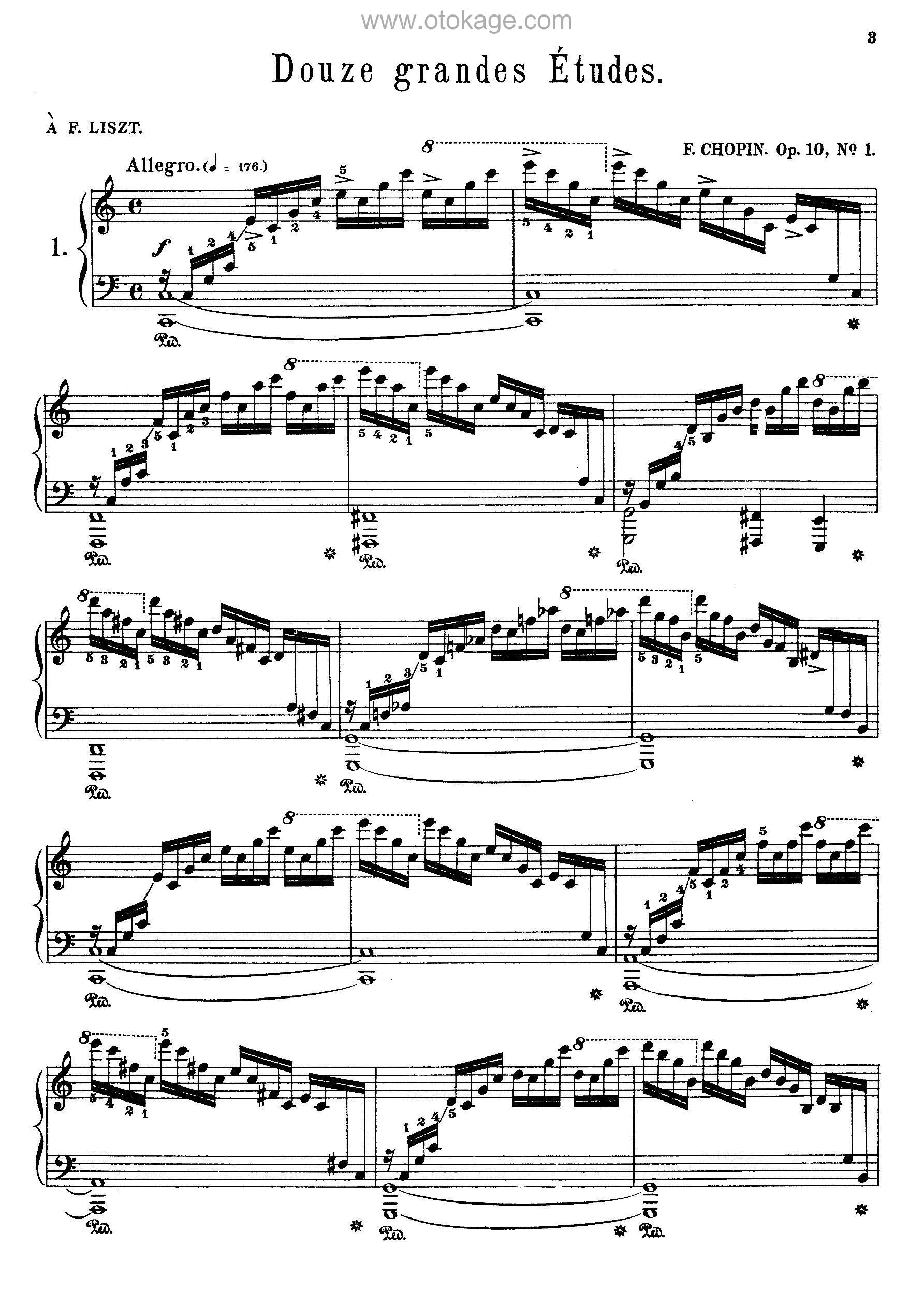 Vladimir Ashkenazy《12 Etudes, op. 10:No. 1 in C major钢琴谱》C调_音色温暖动人