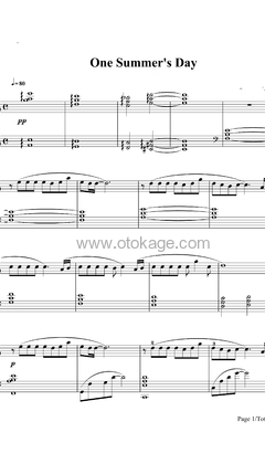 久石譲,London Symphony Orchestra《One Summer's Day钢琴谱》C调_音色纯净通透