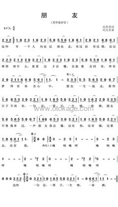 周华健《朋友人声谱》降A调_旋律自然流畅