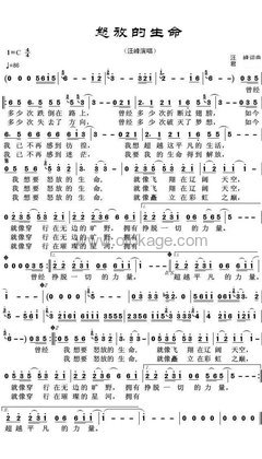 汪峰《怒放的生命人声谱》C调_音符串联情感