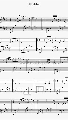 July《Unable钢琴谱》D调_旋律深刻动人