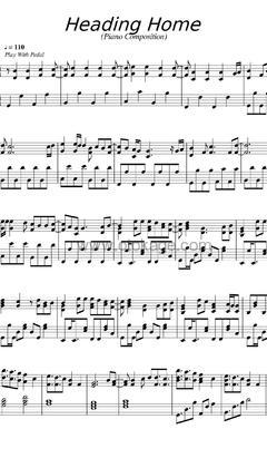 Alan Walker,Ruben《Heading Home钢琴谱》降B调_编配打动人心