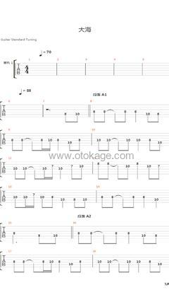 张雨生《大海吉他谱》C调_完美契合情感