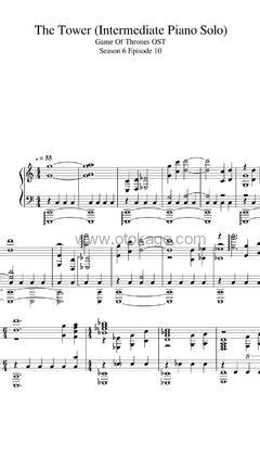 Ramin Djawadi《The Tower钢琴谱》C调_节奏舒缓而温柔