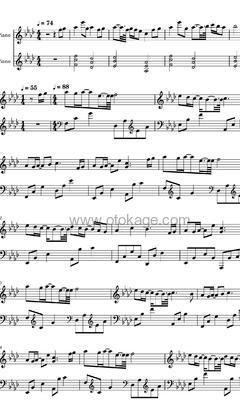 July《Somewhere钢琴谱》降A调_音符带着感情跳动