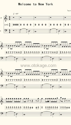 Taylor Swift《Welcome To New York吉他谱》C调_旋律充满温情