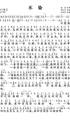 毛不易《不染人声谱》降B调_音符轻柔抚慰心灵