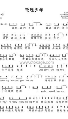 五月天《玫瑰少年二胡谱》A调_音符与情感交织