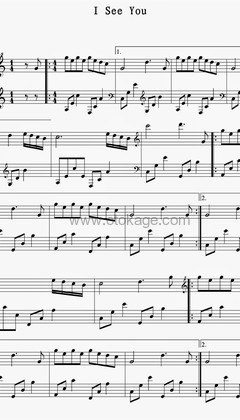 July《I See You钢琴谱》C调_音色柔和迷人