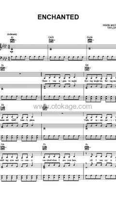 Taylor Swift《Enchanted吉他谱》降A调_完美还原原曲