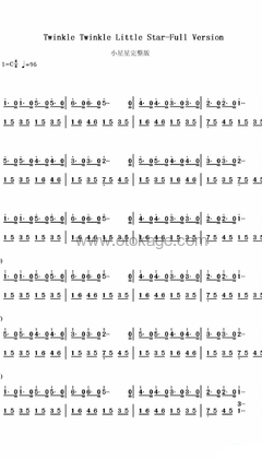 贝乐虎《小星星钢琴谱》C调_音符如画卷展开