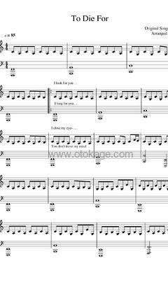 Sam Smith《To Die For钢琴谱》C调_编配充满想象力