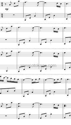 July《바람에 쓰는 편지钢琴谱》降D调_旋律缓缓流淌