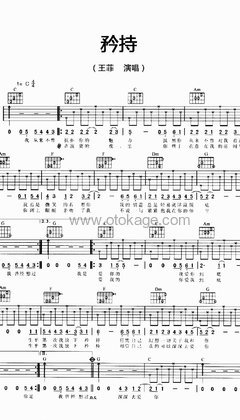 王菲《矜持吉他谱》C调_旋律自然流畅