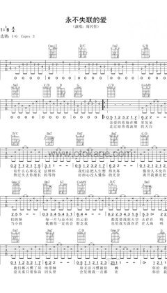 周兴哲《永不失联的爱吉他谱》降B调_完美旋律设计