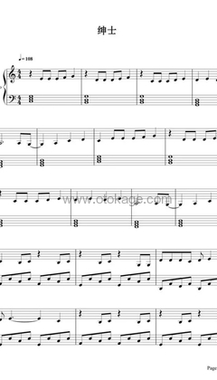 薛之谦《绅士钢琴谱》C调_编配精致感人