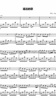 刘惜君《遥远的歌钢琴谱》C调_旋律流畅自然