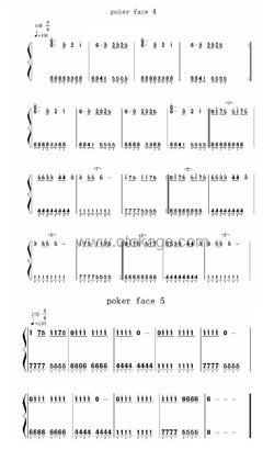 Lady Gaga《Poker Face钢琴谱》C调_音符跳动如心跳