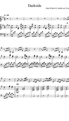 Alan Walker,Au/Ra《Darkside吉他谱》G调_旋律优雅如梦