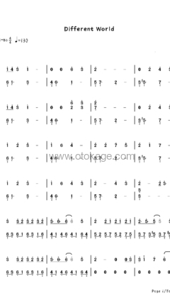 Alan Walker,K-391《Different World钢琴谱》降B调_旋律轻松愉快