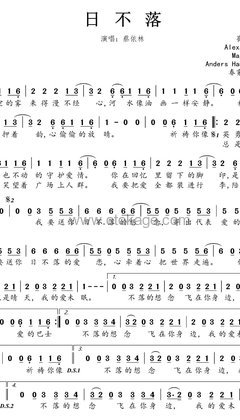 蔡依林《日不落人声谱》降D调_节奏节节升高