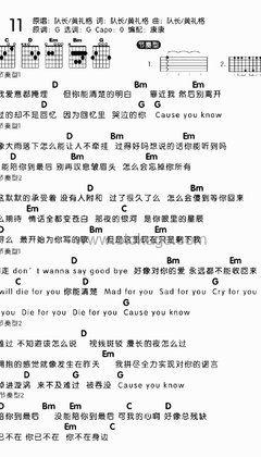 队长,黄礼格《11吉他谱》G调_旋律缓缓流淌