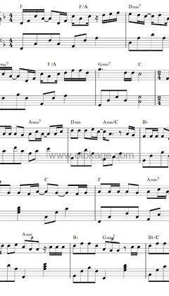 伍佰 & China Blue《梦醒时分钢琴谱》F调_音符串联情感