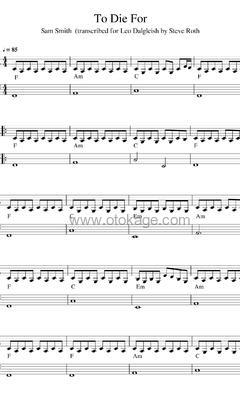 Sam Smith《To Die For钢琴谱》C调_旋律优雅如梦