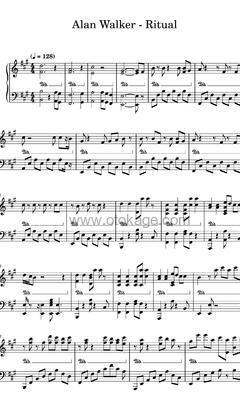 Alan Walker《Ritual钢琴谱》A调_细腻感人的演奏