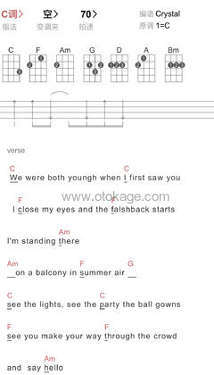 Taylor Swift《Love Story其他谱》C调_旋律沁人心田