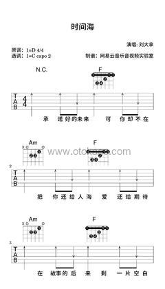 刘大拿《时间海吉他谱》D调_完美平衡的音调