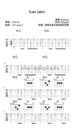 Nujabes《Luv (Sic)吉他谱》E调_编配别具一格