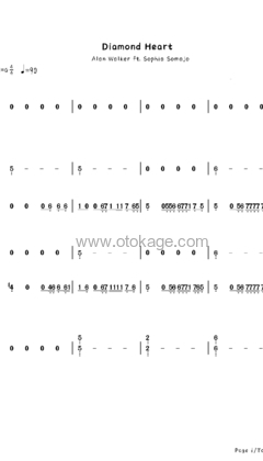 Alan Walker,Sophia Somajo《Diamond Heart钢琴谱》G调_完美平衡的音色