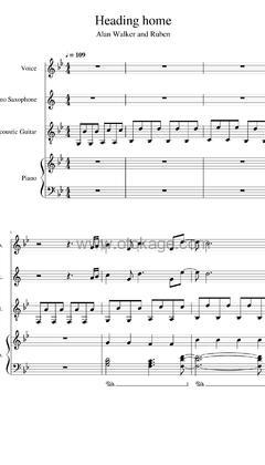 Alan Walker,Ruben《Heading Home吉他谱》降B调_旋律自然流畅