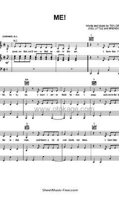 Taylor Swift,Brendon Urie《ME!吉他谱》C调_音符纯净如水