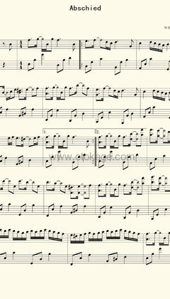 July《Abschied钢琴谱》G调_令人难忘的和声