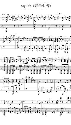 塞壬唱片-MSR,tigerlily《我的生活钢琴谱》D调_节奏轻快愉悦