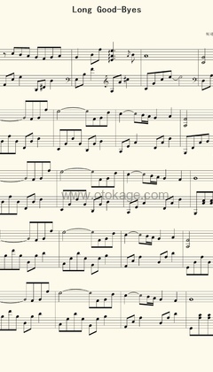 July《Long Good-Byes钢琴谱》G调_编配层次分明
